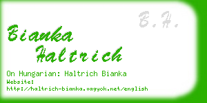 bianka haltrich business card